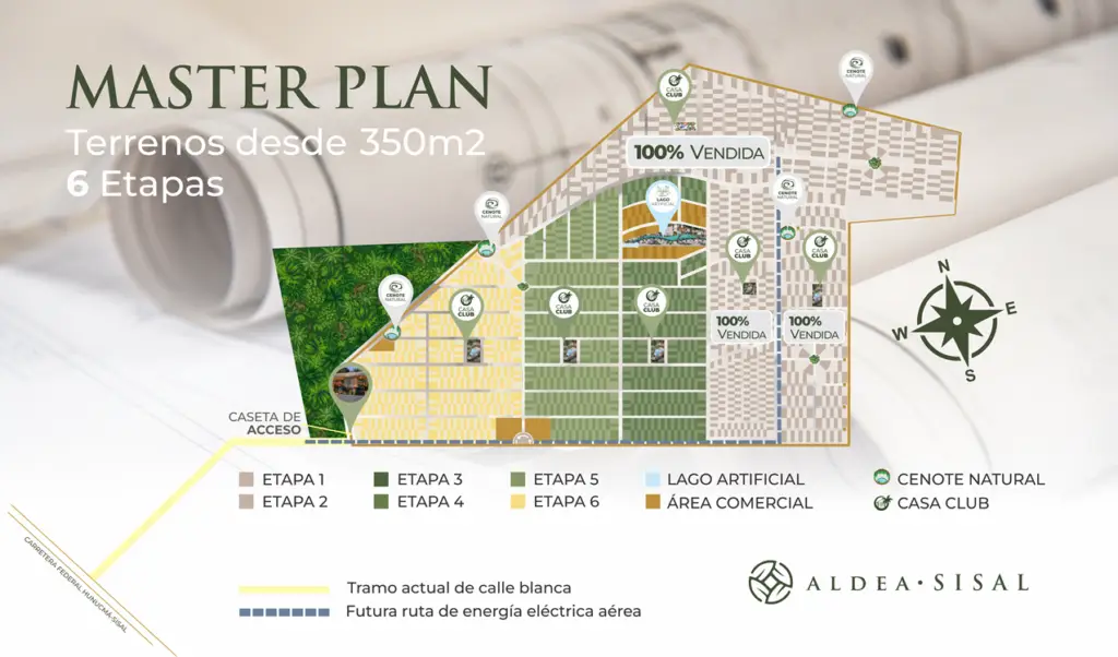 MASTERPLAN DEL DESARROLLO ALDEA SISAL DIVIDIDO POR ETAPAS